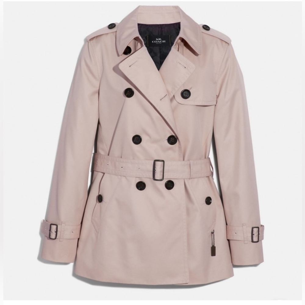 Coach classic short trench coat